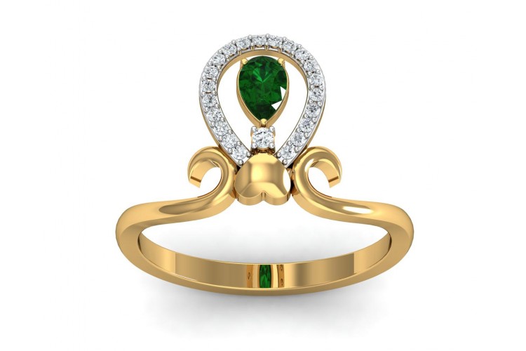 Ameena Emerald Diamond Ring
